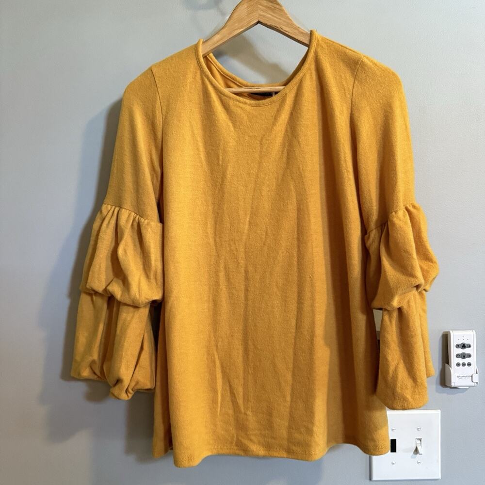 Sweet Clair Top‎ Bubble Ruffle Sweater Pullover Boho Women’s Medium New